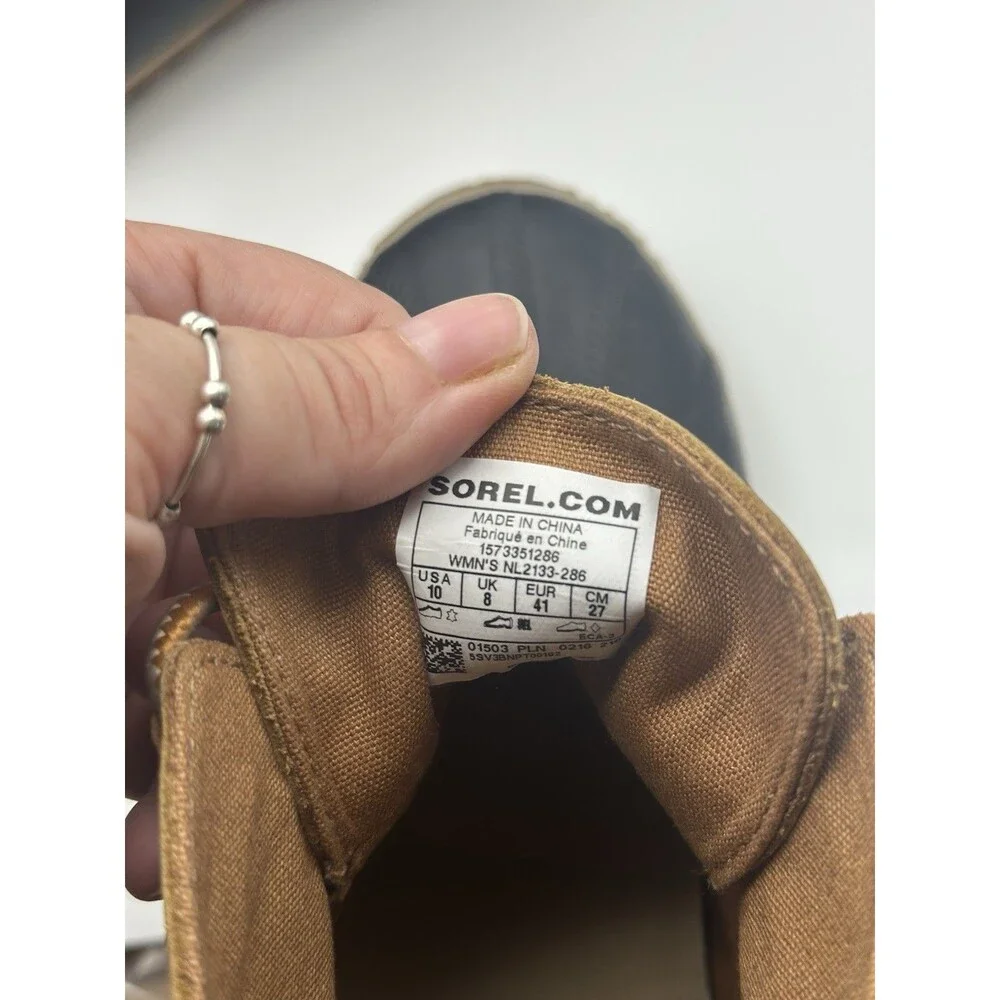 Sorel Out N About Boots Womens Size 10 NL2133 Brown Waterproof Ankle Rain Duck